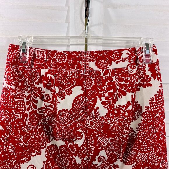 Talbots Skirt 6P Stretch Y2K A-Line Red & White NWOT - Picture 10 of 14